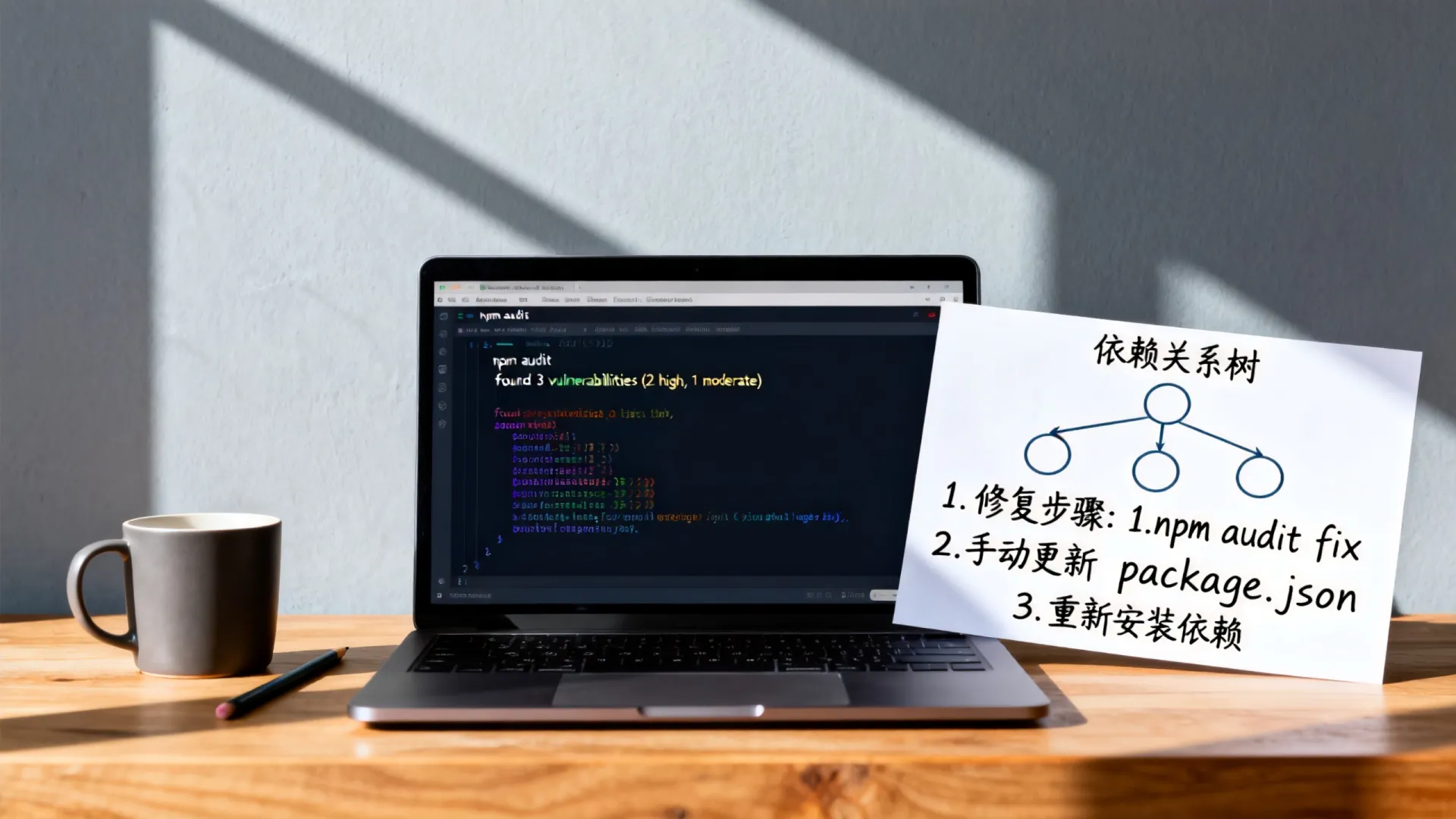 npm audit有什么用?详解npm安全审计与依赖漏洞修复步骤 详解npm安全审计与依赖漏洞修复步骤