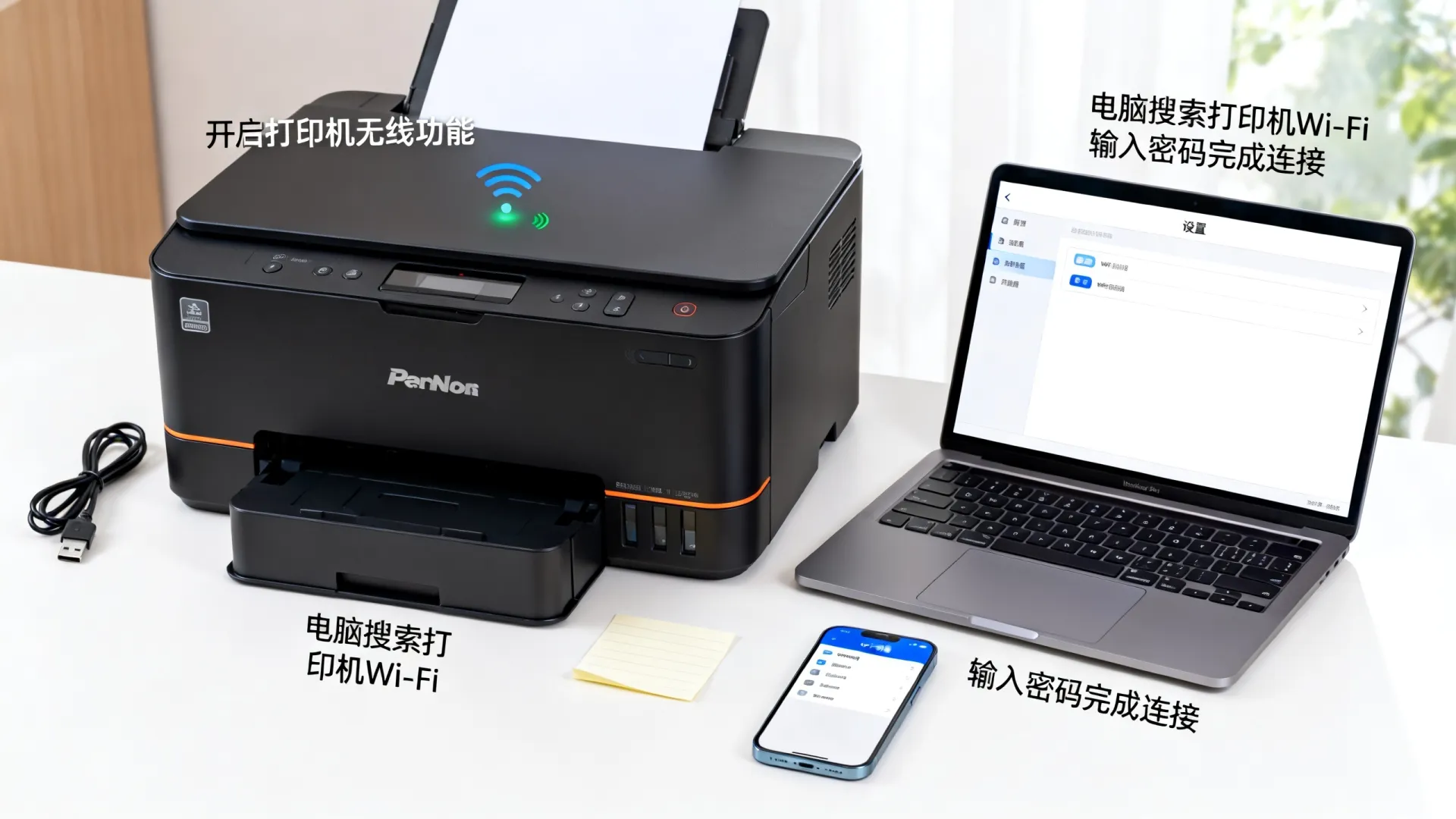 奔图打印机怎么和电脑无线连接