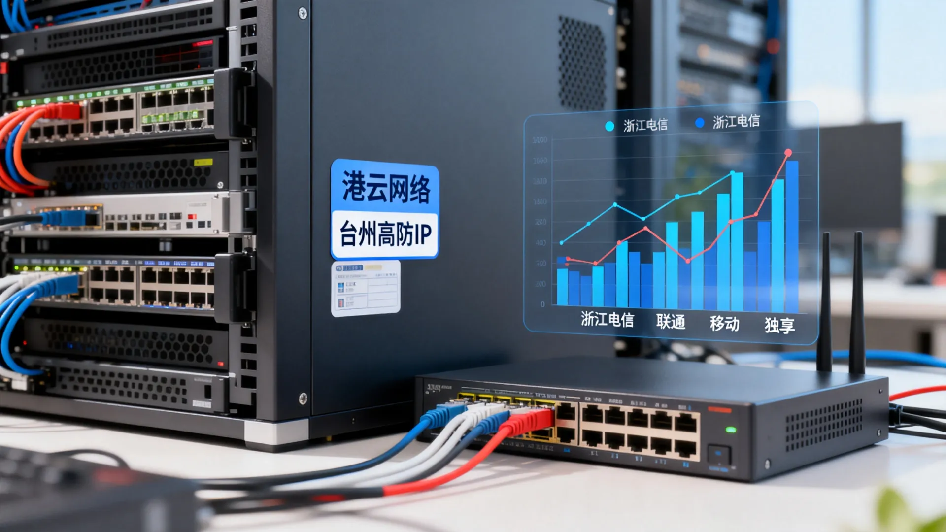 港云网络高防电信,联通,移动独享浙江-台州 港云网络高防电信