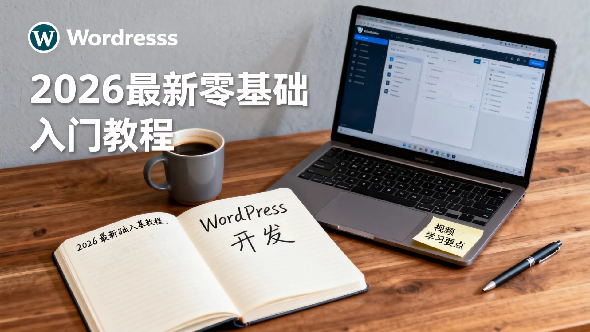 WordPress开发视频怎么学?2026最新零基础入门教程 WordPress开发视频怎么学