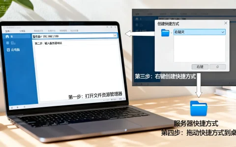 如何创建服务器快捷方式到桌面？详细图文教程