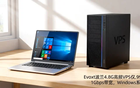 Evoxt波兰4.8G高频VPS仅$2.99，1Gbps带宽，Windows系统，性价比如何？