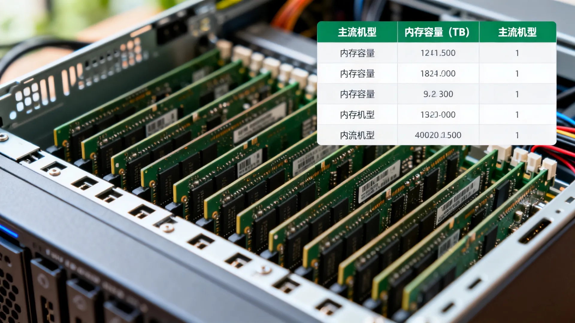 附主流机型内存容量对照表