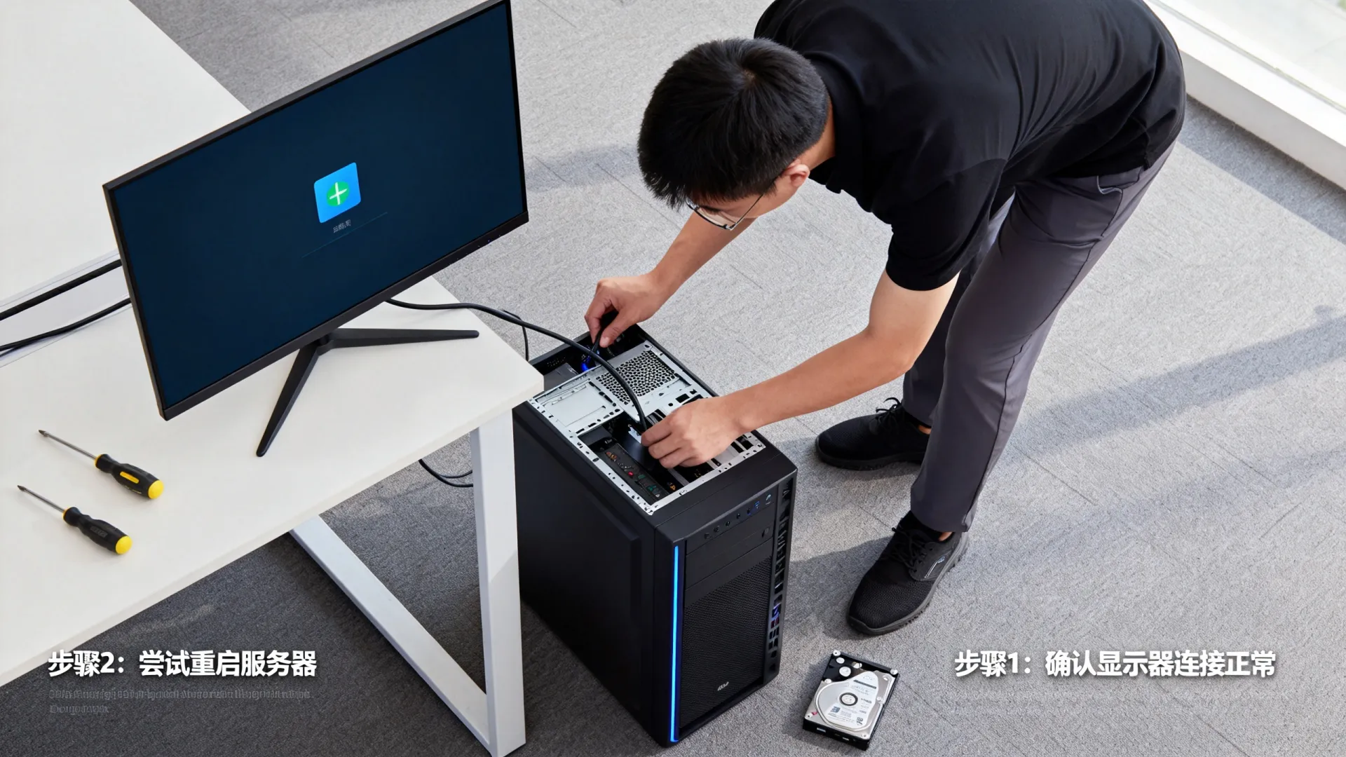 服务器显示器怎么进入 服务器显示器怎么进入