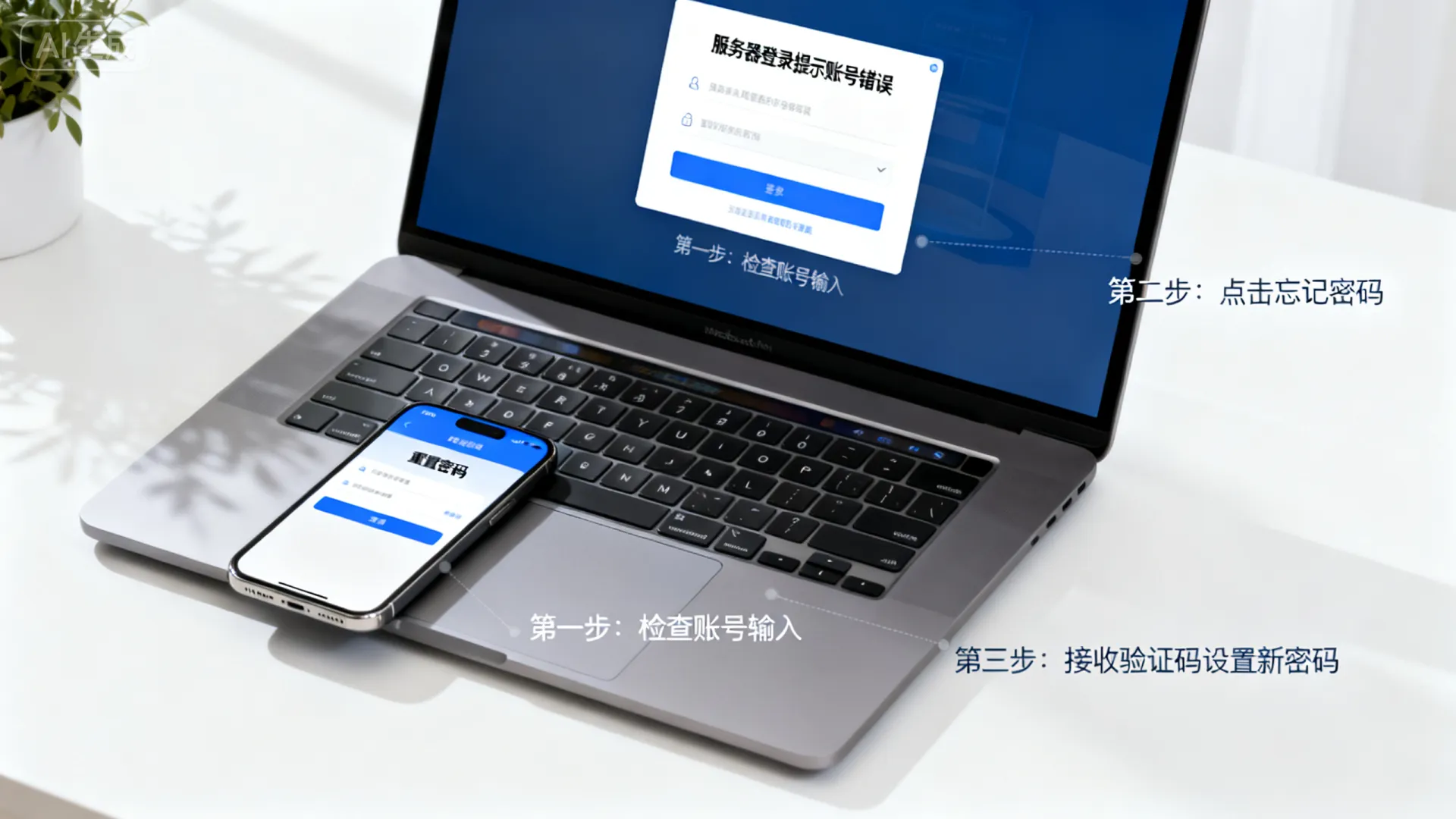 服务器登录提示账号错误？3步解决密码失效问题