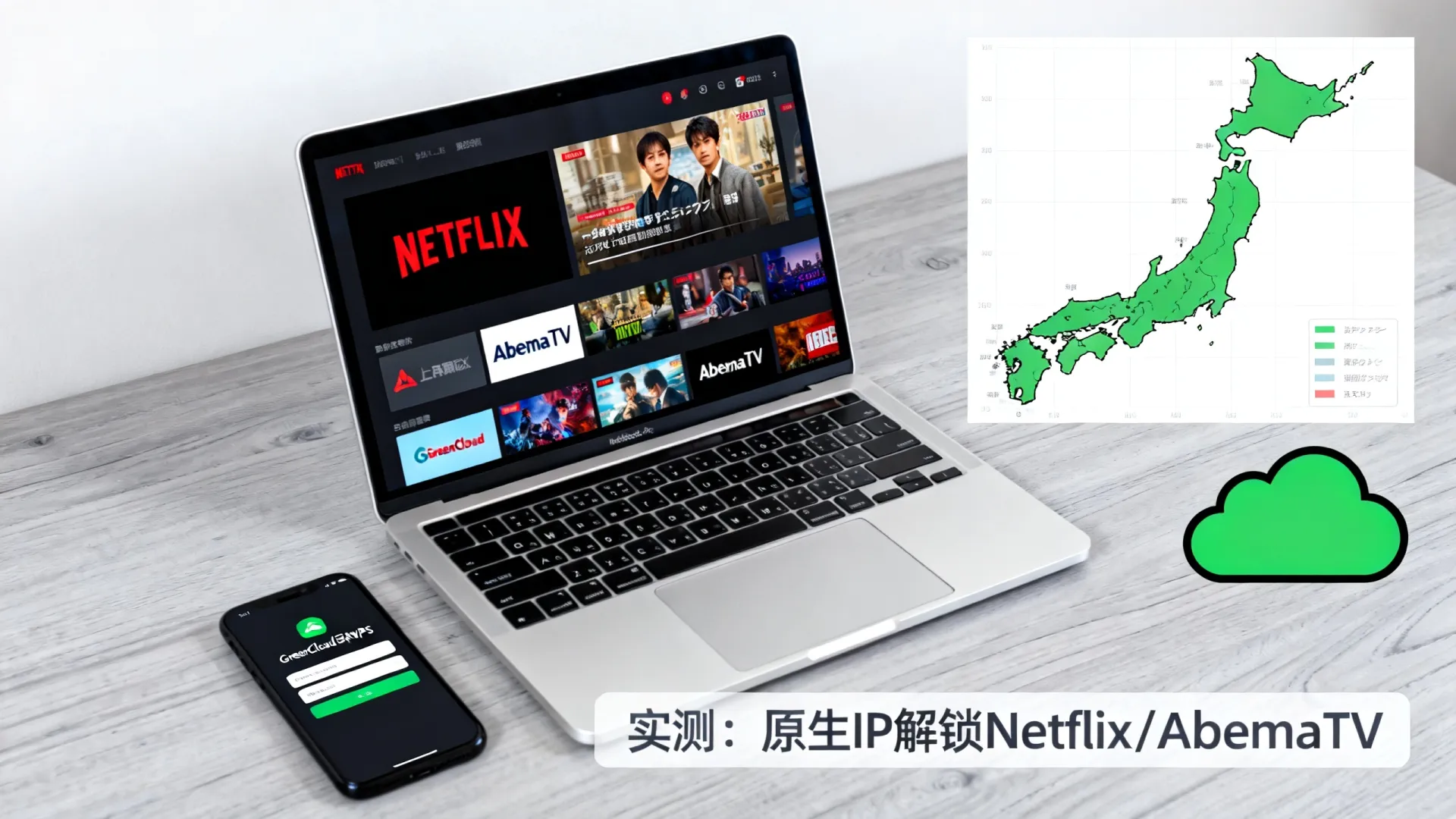 GreenCloud日本VPS实测如何?|原生IP解锁Netflix/AbemaTV GreenCloud日本VPS实测如何