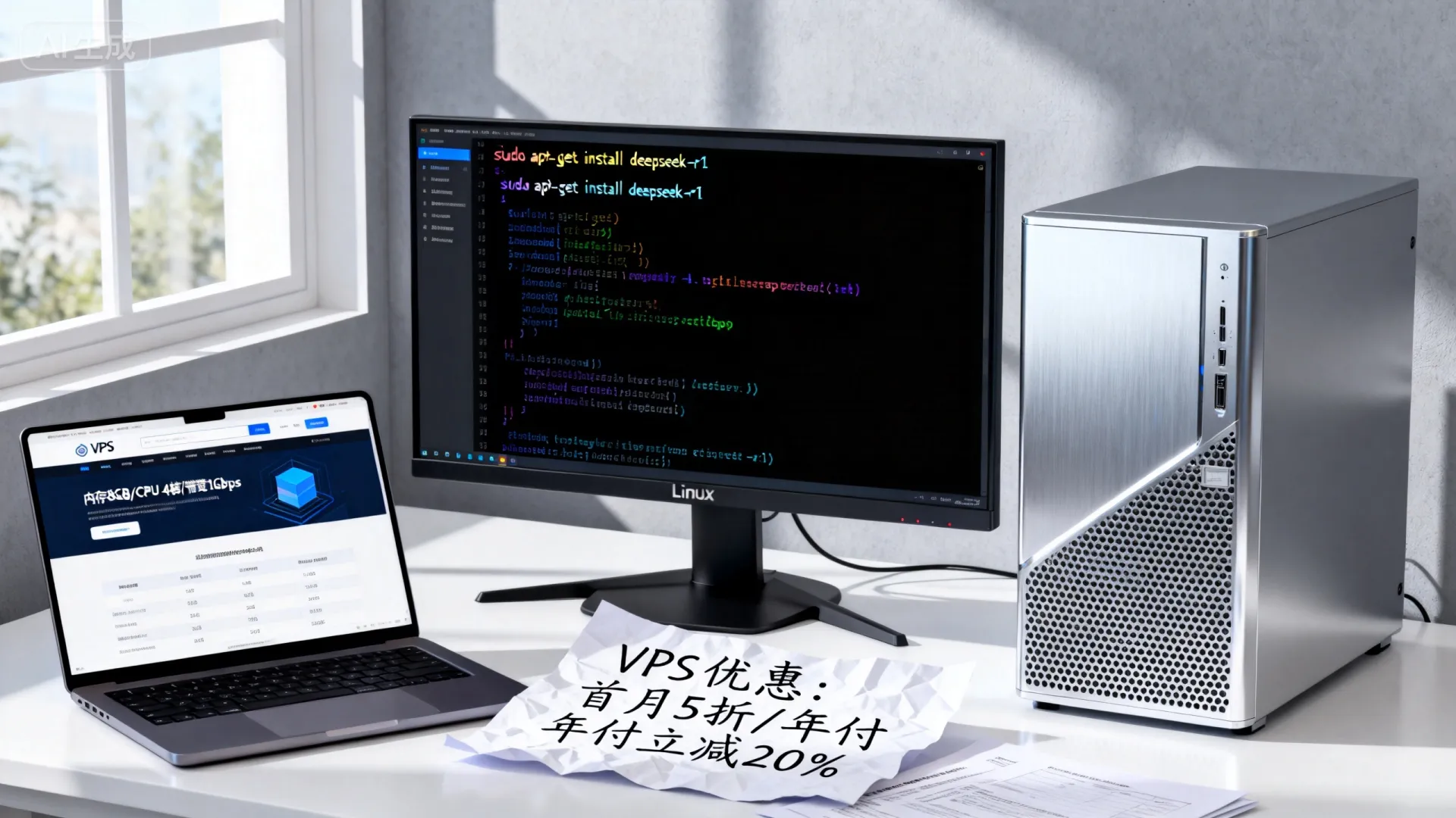 DeepSeek-R1私有化部署教程 | Linux服务器搭建AI大语言模型 - VPS评测 - 国外VPS，国外VPS商家，评测及优惠