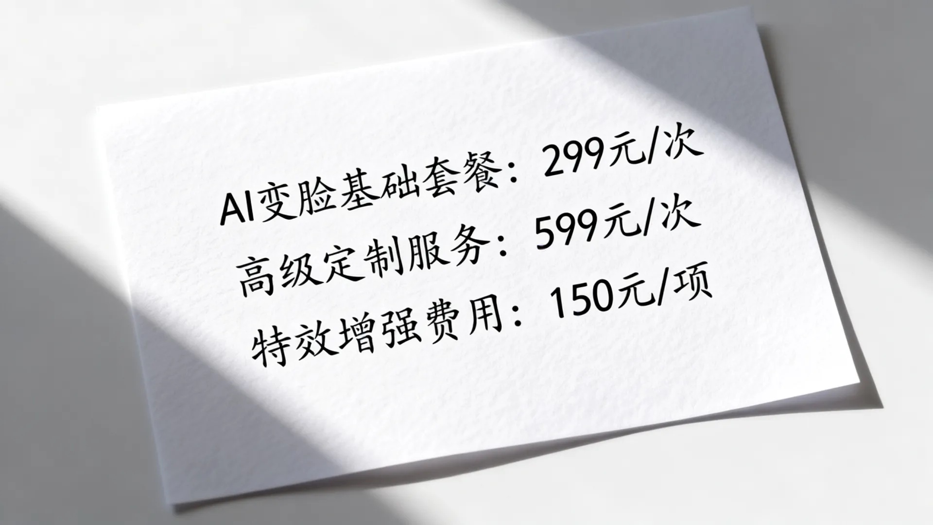 AI变脸报价 AI变脸报价
