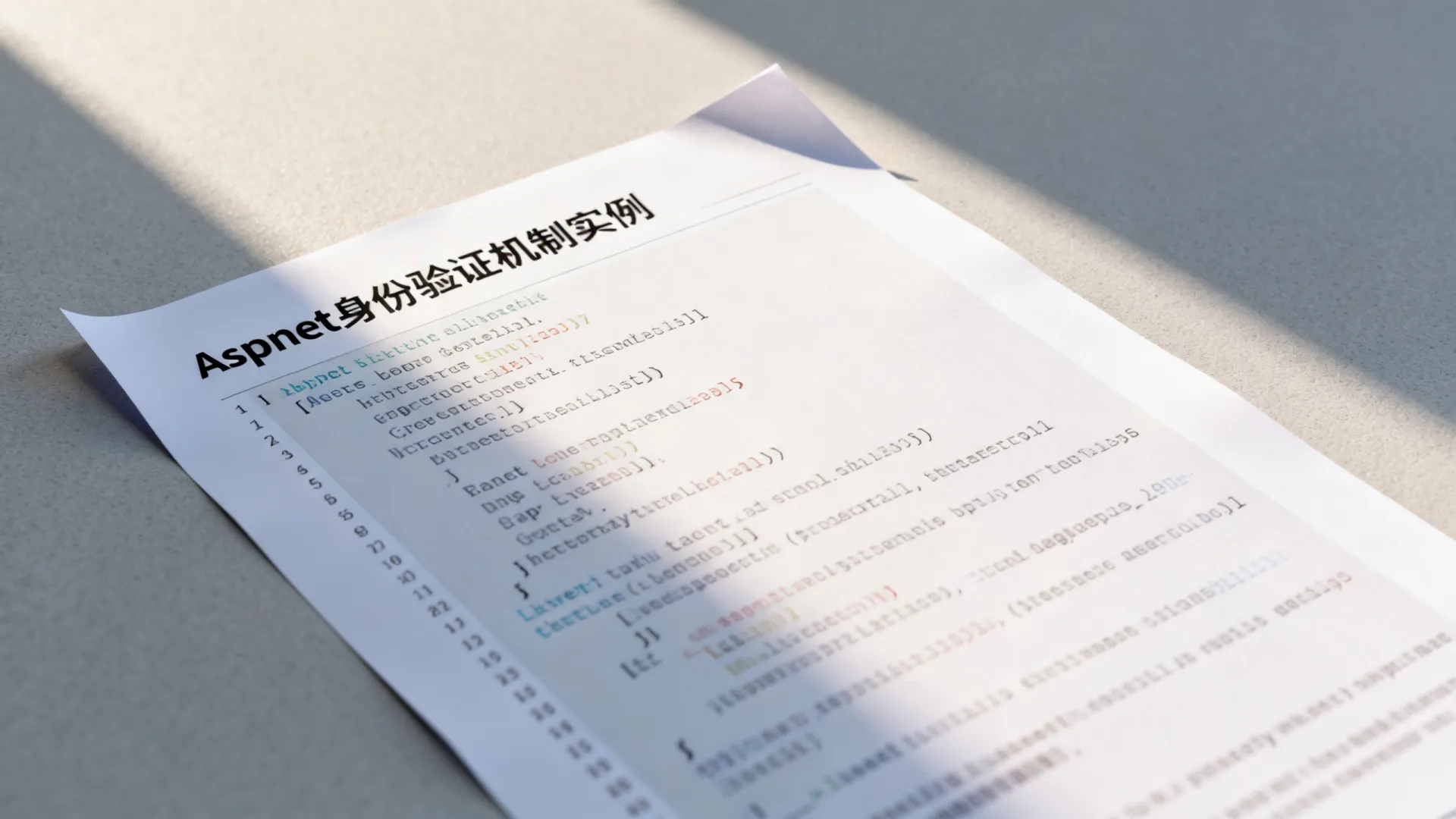 aspnet身份验证机制实例代码 aspnet身份验证机制实例代码