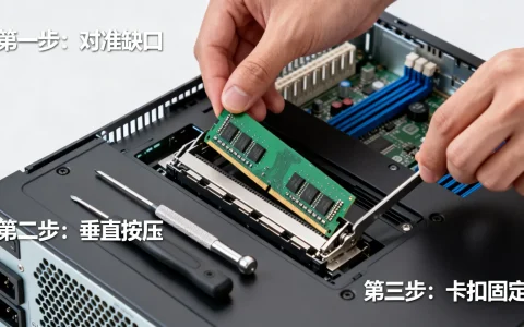 服务器内存条怎么安装？示意图详解步骤教程