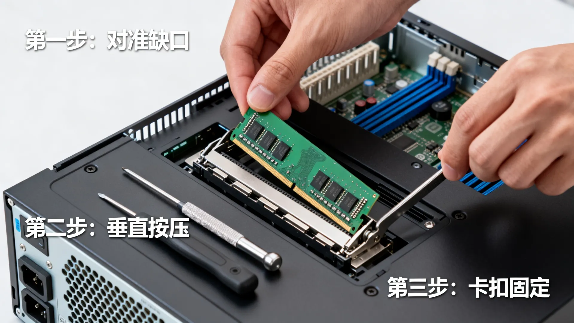 服务器内存条怎么安装?示意图详解步骤教程 服务器内存条怎么安装?示意图详解步骤教程