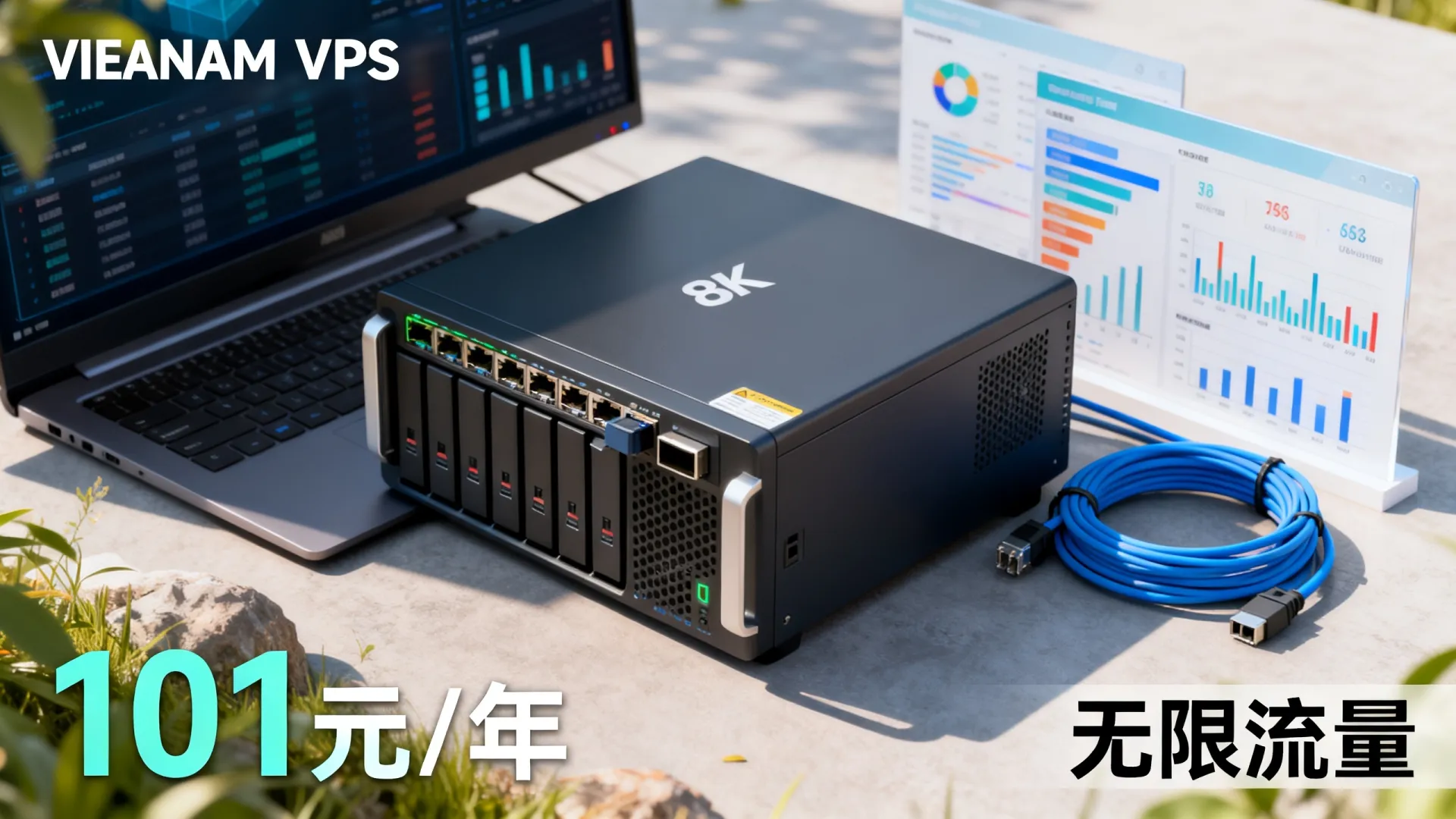 DataOnline越南VPS:101元/年,支持支付宝/Paypal,100M带宽无限流量 DataOnline越南VPS