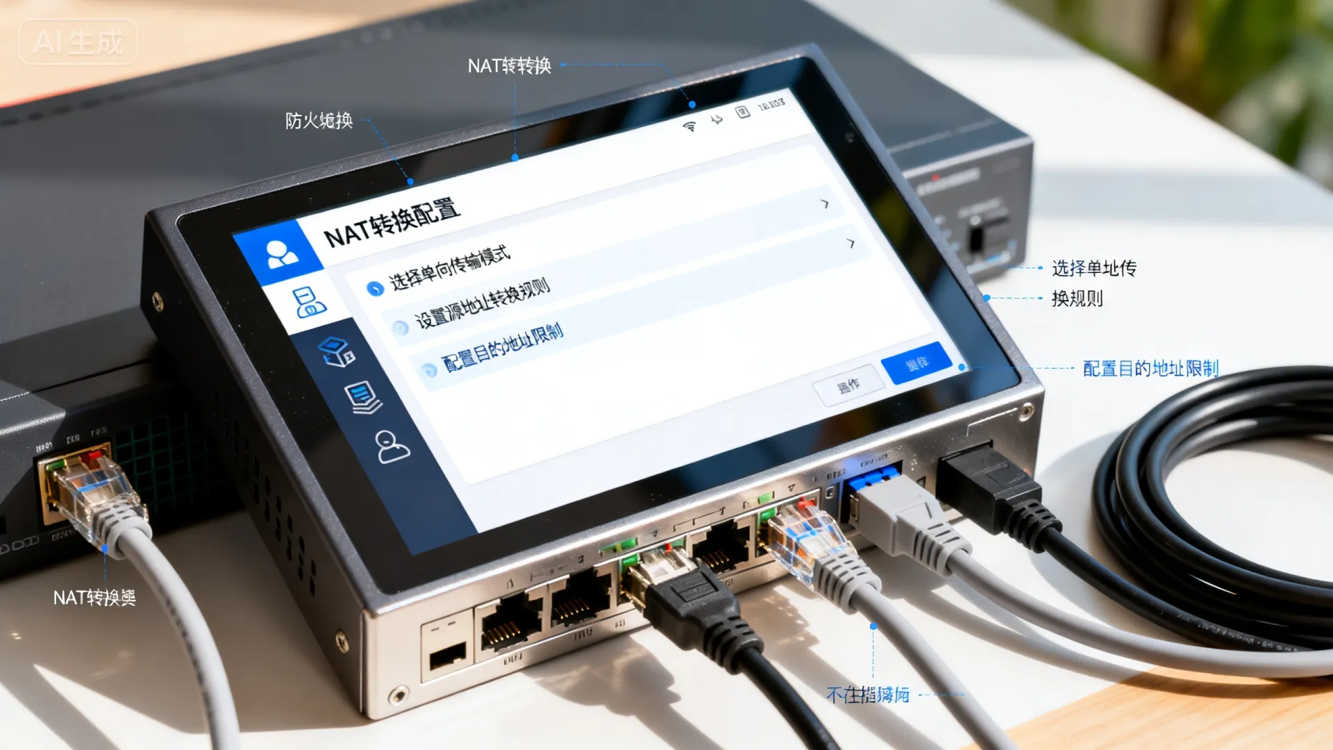 防火墙nat转换如何设单向传输 防火墙nat转换如何设单向传输
