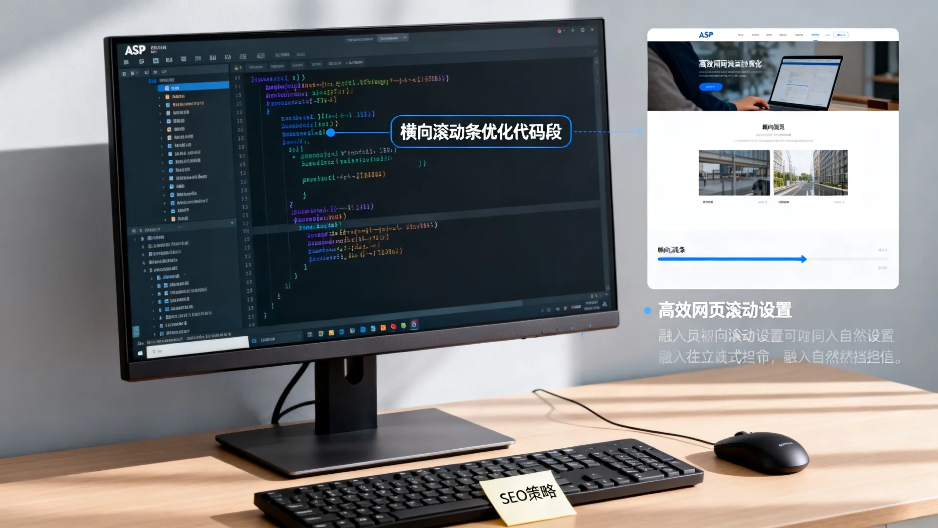 ASP中横向滚动条如何添加优化？ | 高效网页滚动设置技巧与SEO策略