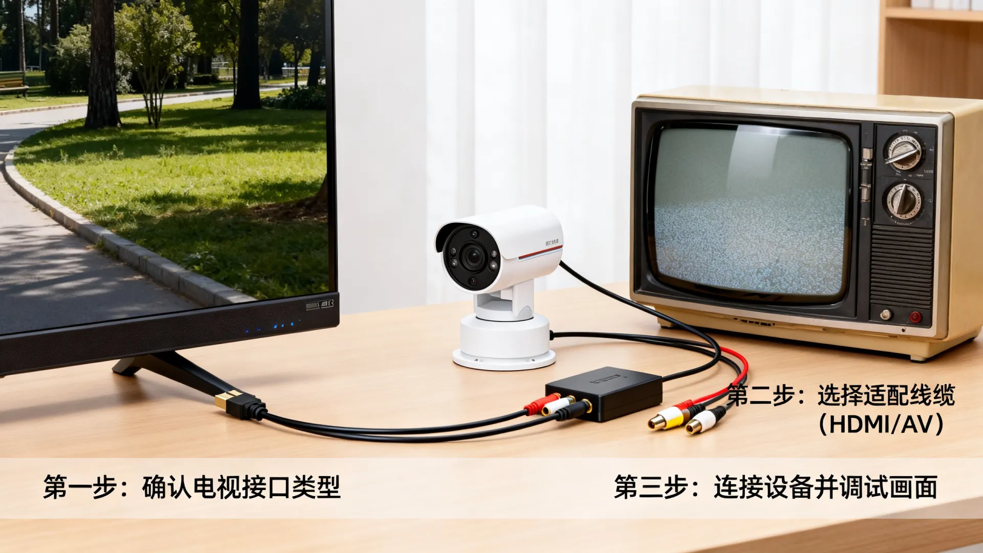 监控摄像头连电视怎么连 监控摄像头连电视怎么连