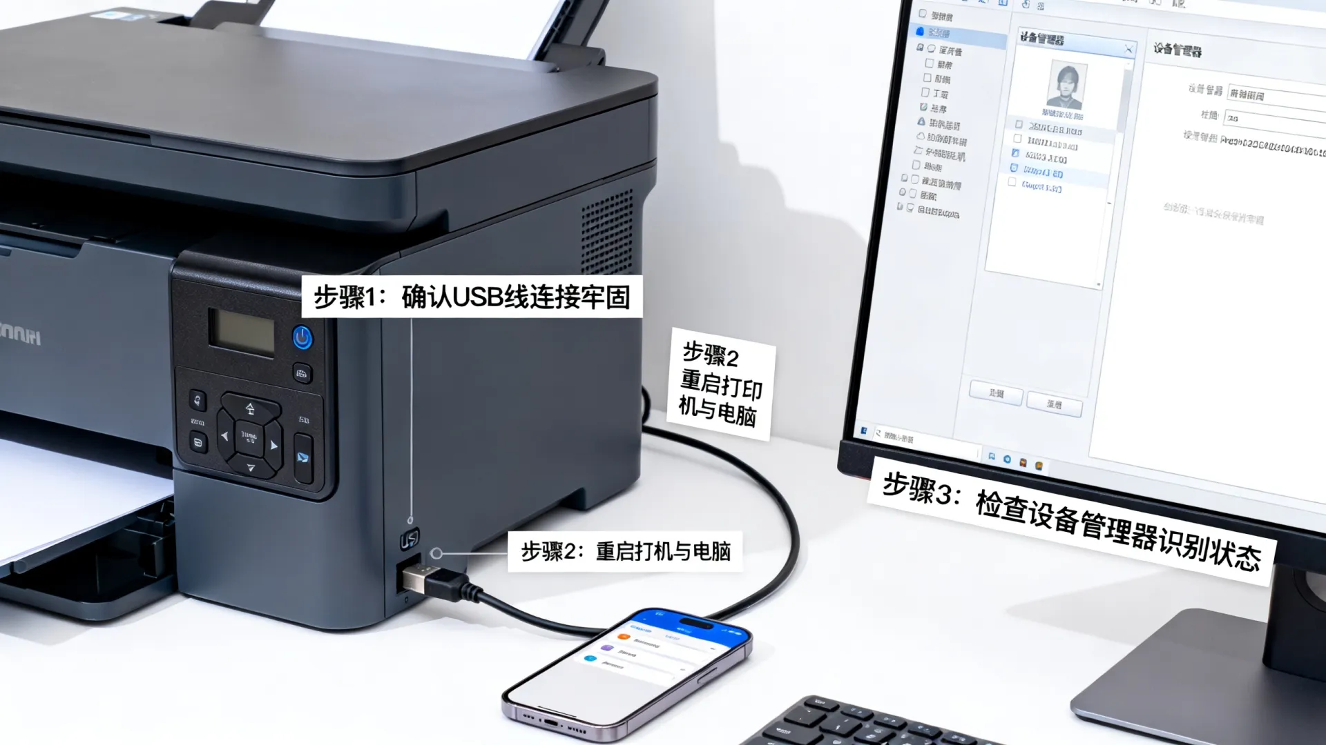 打印机连电脑怎么安装
