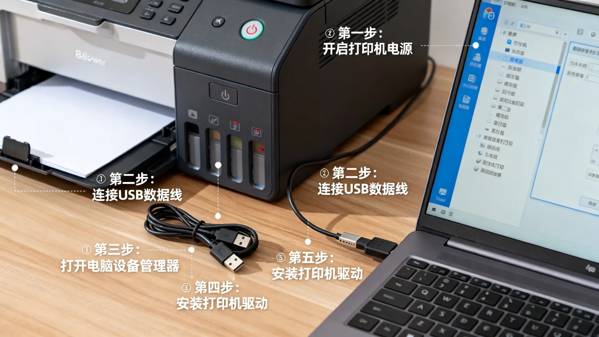 怎样安装打印机和电脑连接 怎样安装打印机和电脑连接