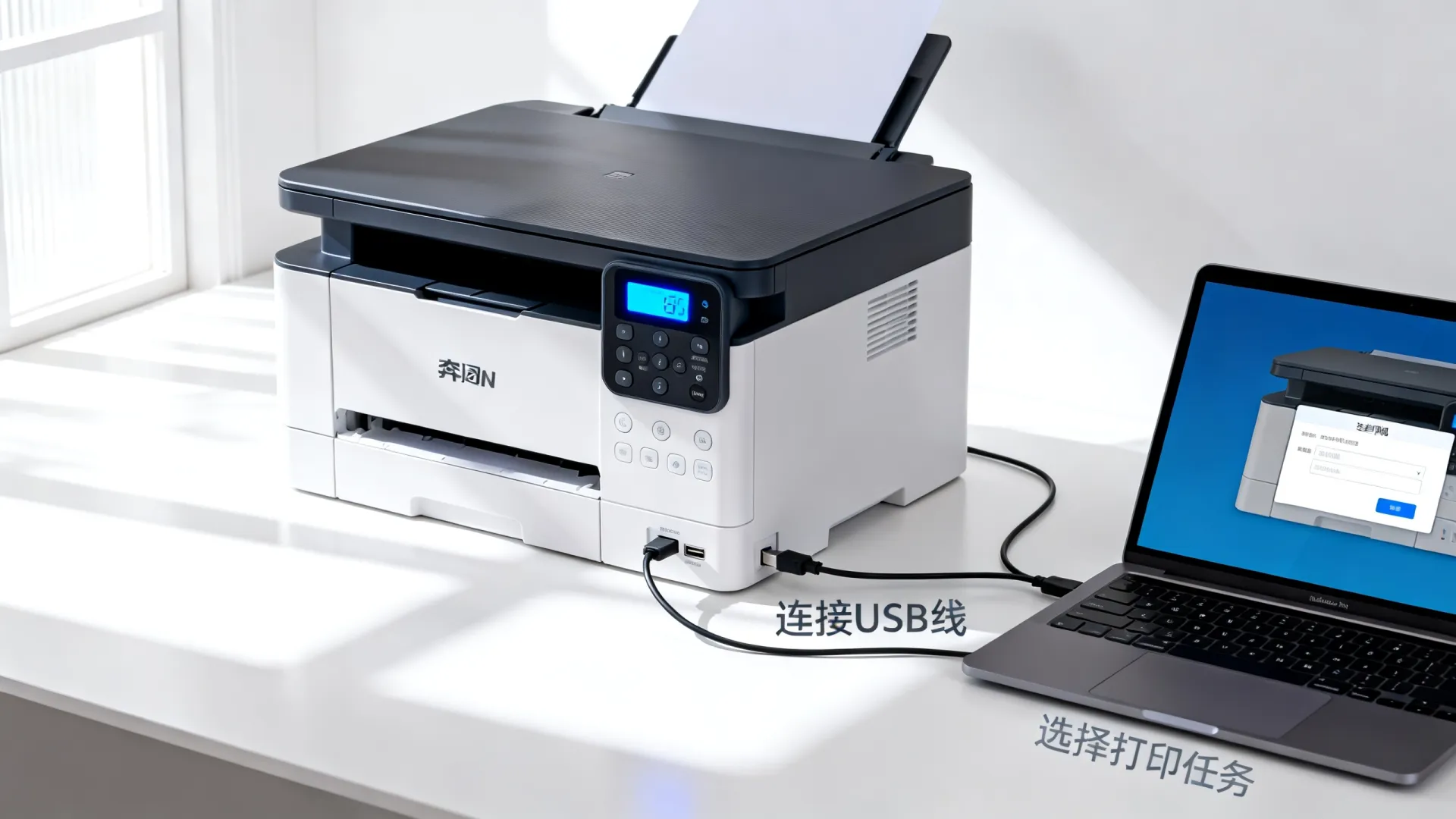 奔图打印机连接电脑怎么打印 奔图打印机连接电脑怎么打印