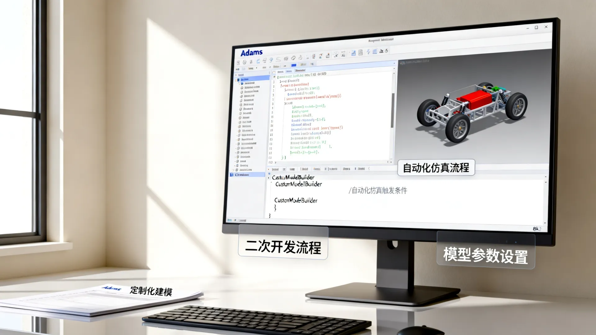 Adams二次开发怎么做?定制化建模实现自动化仿真流程 Adams二次开发怎么做?定制化建模实现自动化仿真流程
