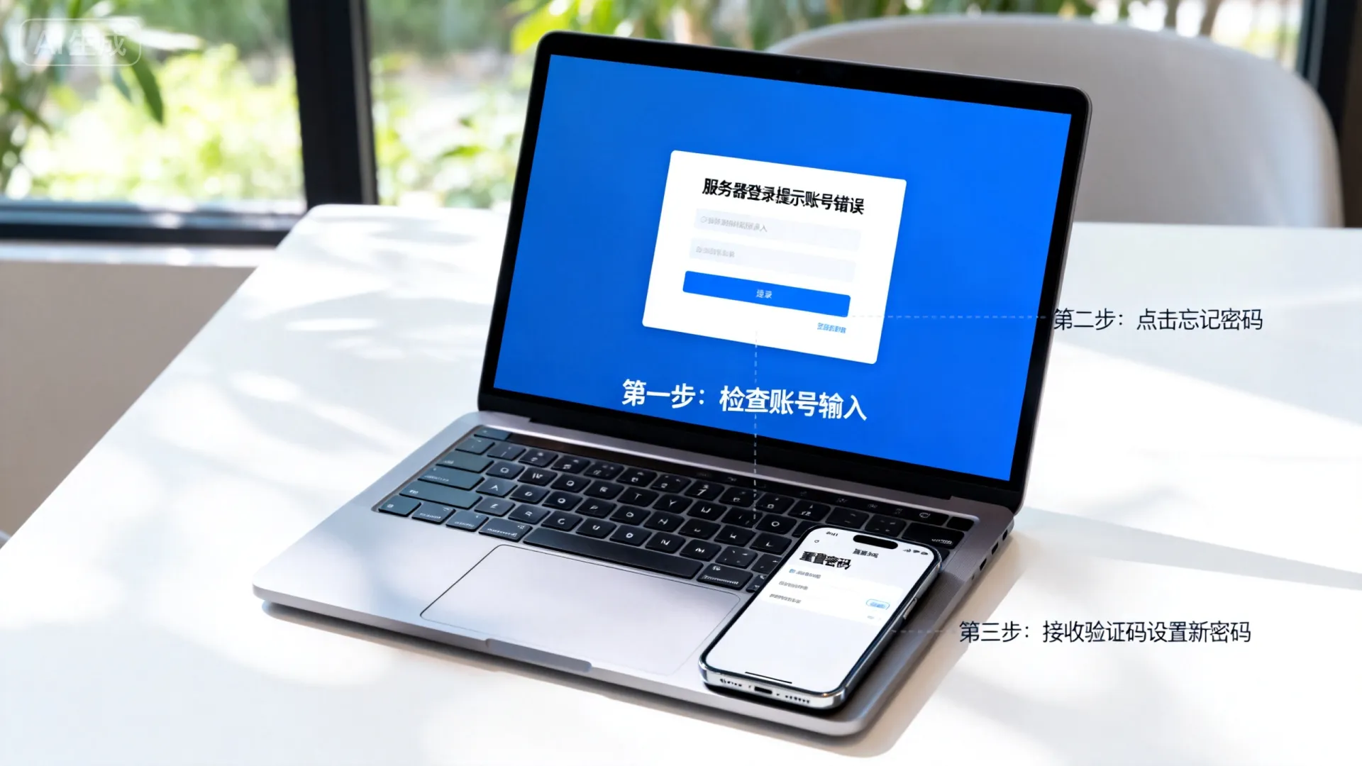 服务器登录提示账号错误？3步解决密码失效问题