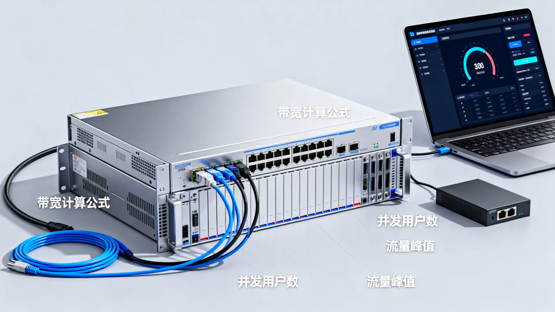 在部署服务器时如何计算最大带宽需求以确保高性能