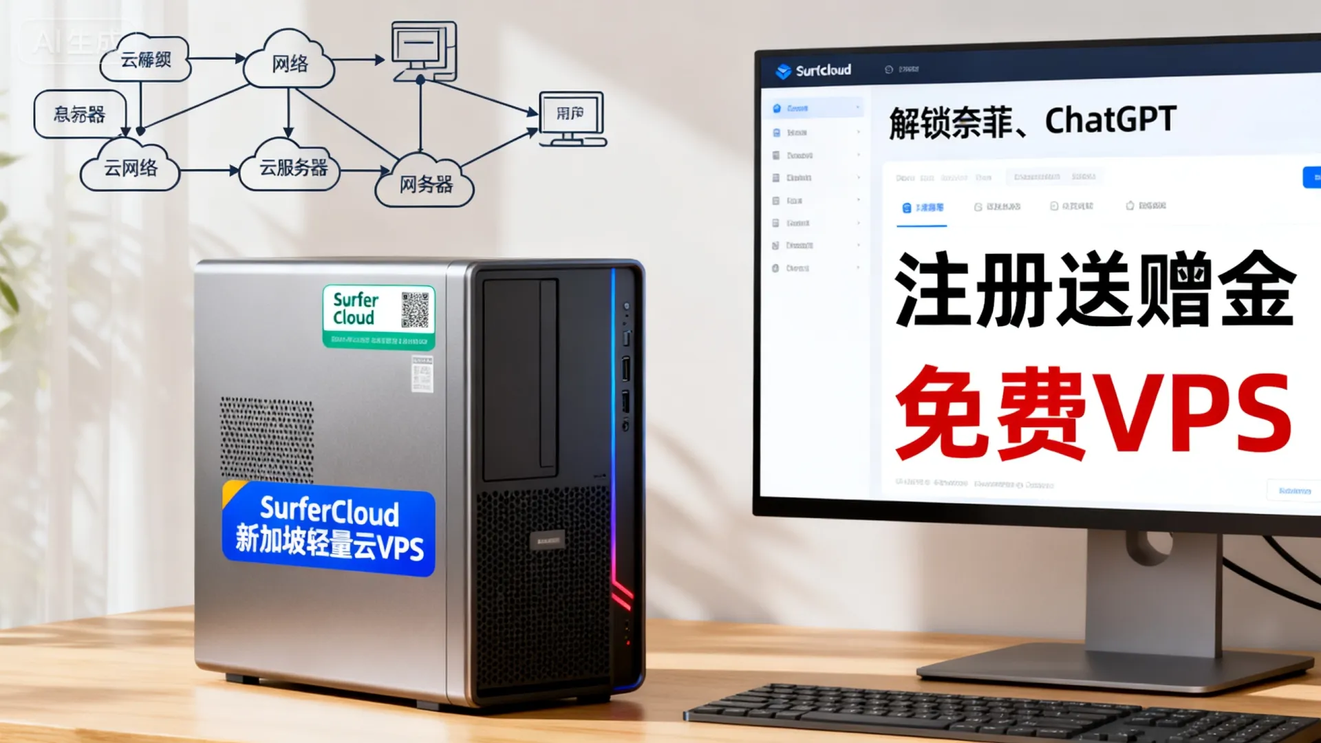 SurferCloud怎么样?SurferCloud新加坡轻量云VPS测评分享,解锁奈菲、chatgpt等流媒体;注册送赠金购买免费VPS - VPS评测 - 国外VPS，国外VPS商家，评测及优惠