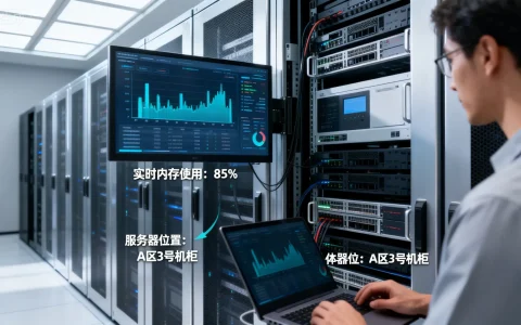 如何确定服务器位置并准确查看其实时内存使用大小？