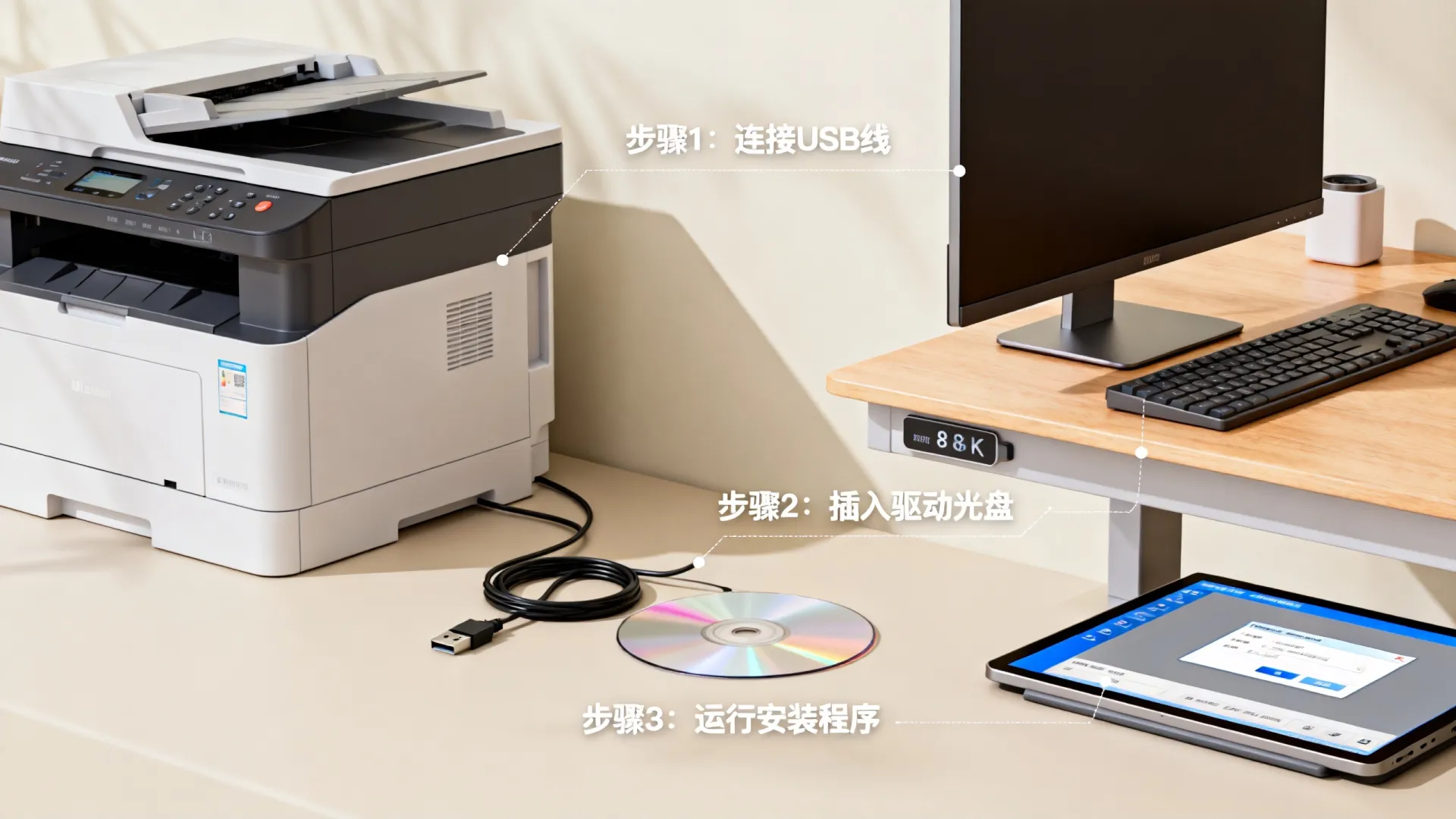 打印机直连电脑怎么安装 打印机直连电脑怎么安装