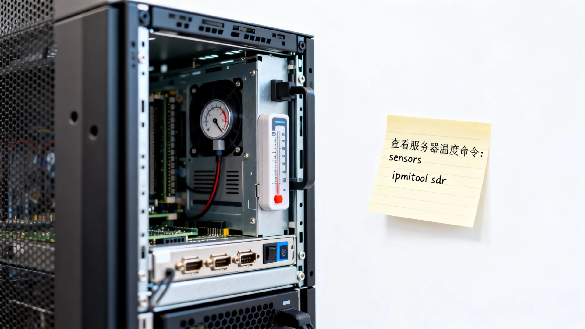 如何查看服务器温度命令