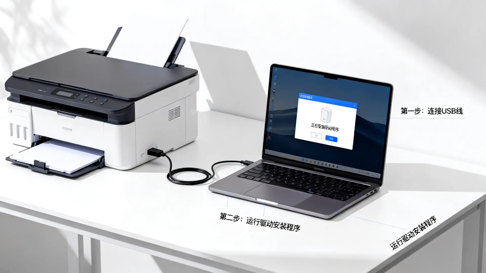 打印机怎么连接电脑安装驱动