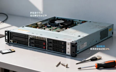 服务器操作系统更换过程中，会有哪些潜在风险和挑战？