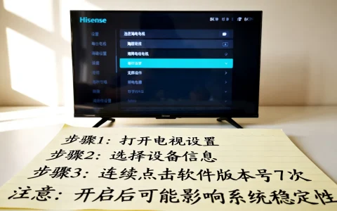海信电视开发者模式怎么进入？开启教程及注意事项分享