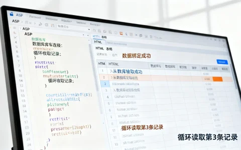 在ASP中如何动态绑定数据到HTML表格的单元格？