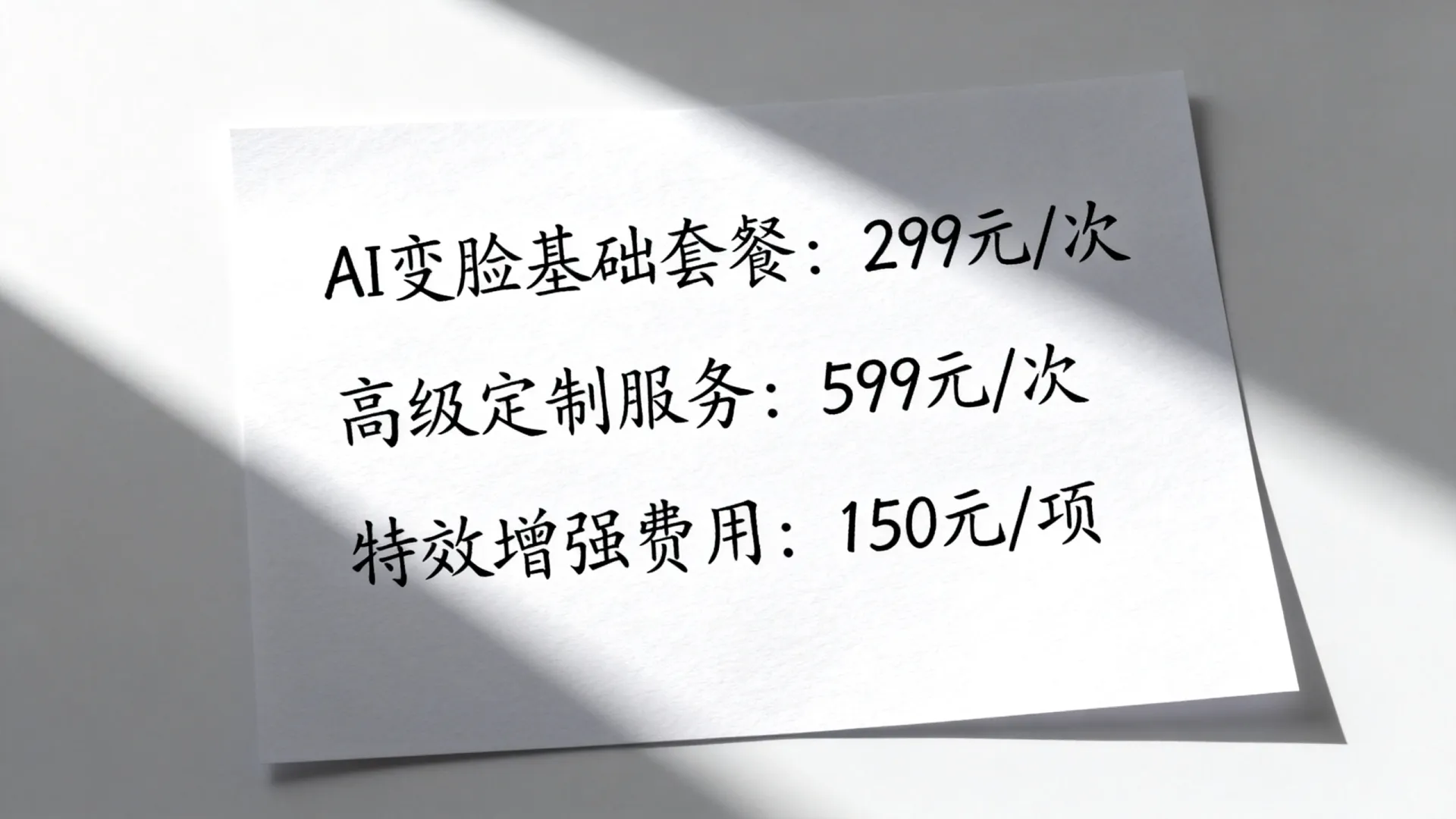 AI变脸报价 AI变脸报价