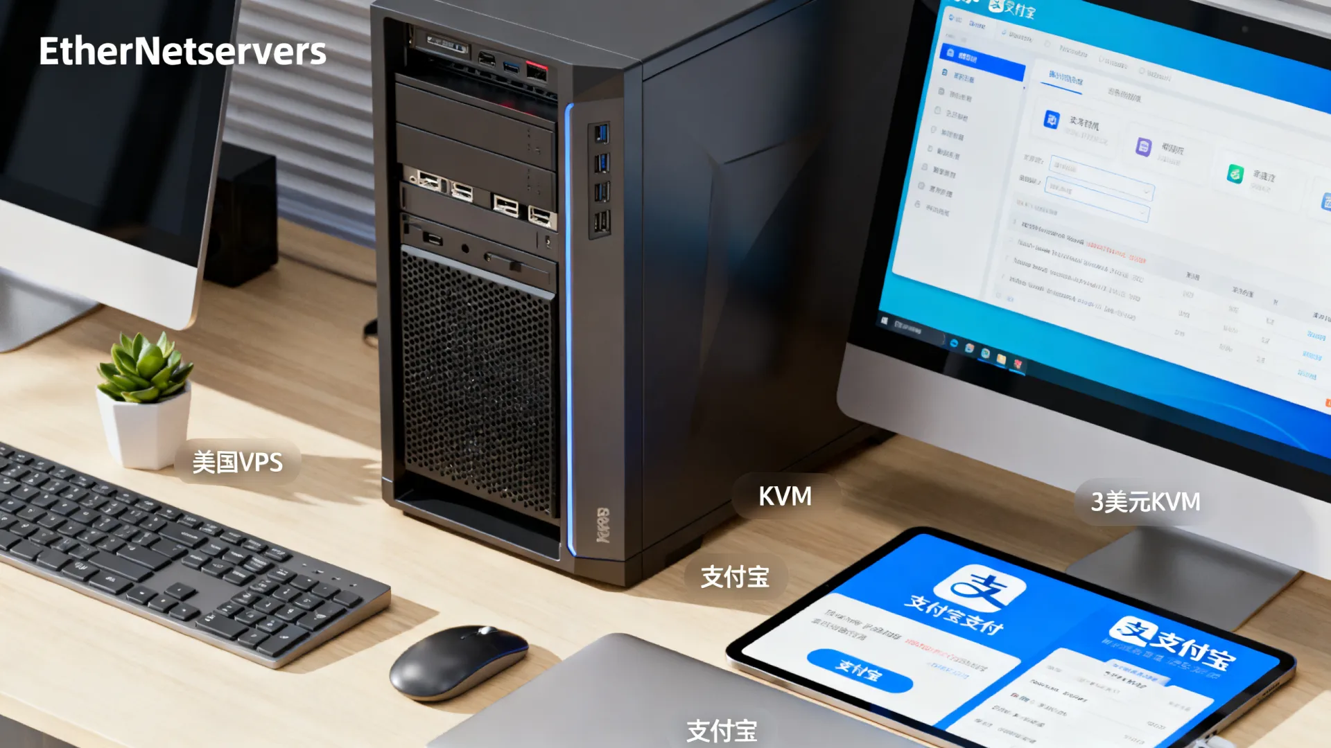 EtherNetservers升级KVM虚拟化:3美元/月起,美国洛杉矶/迈阿密/新泽西机房,支持支付宝/Paypal,流量无封顶 EtherNetservers升级KVM虚拟化