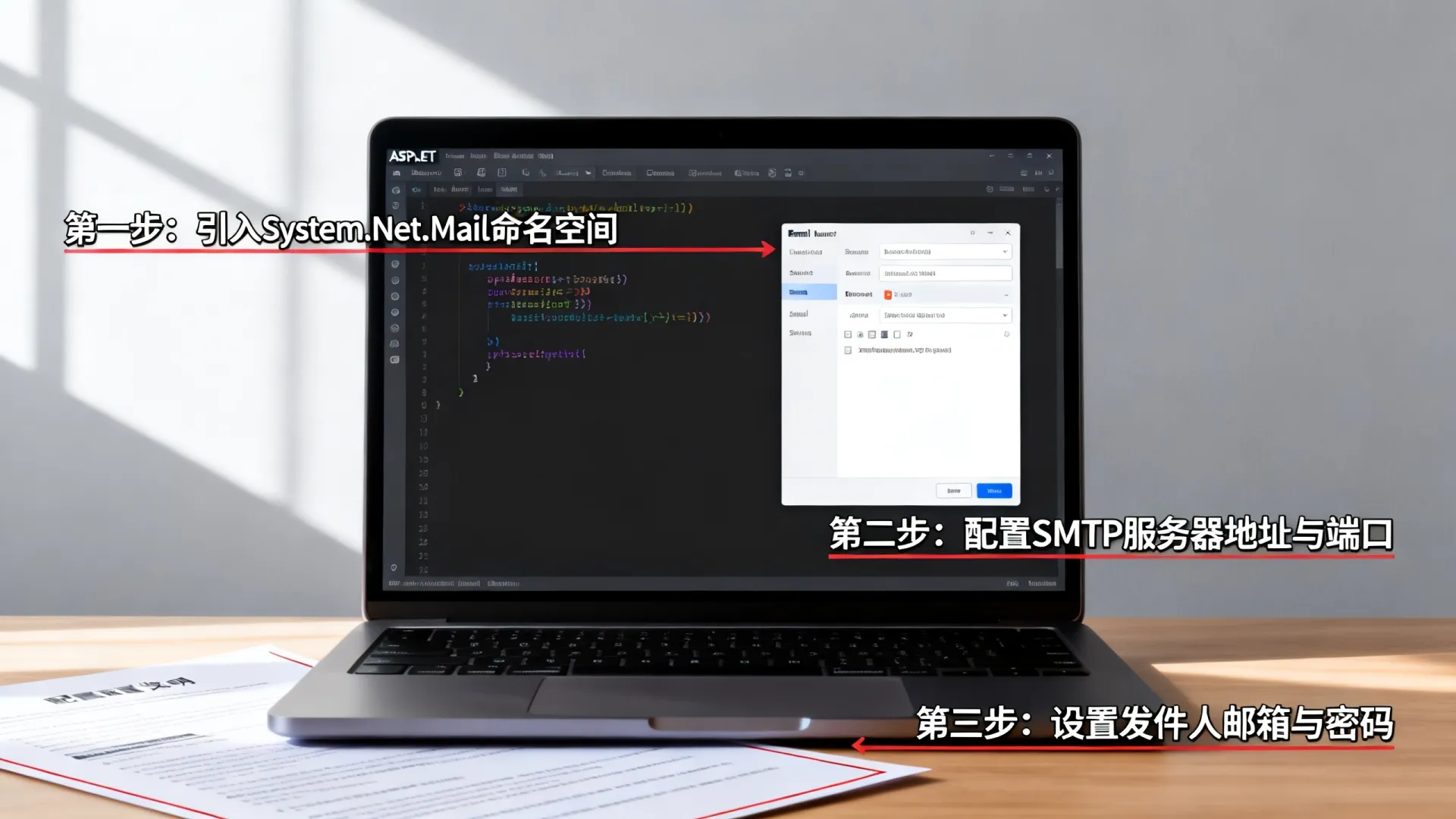 如何实现ASP.NET邮件发送功能?详细配置步骤与常见问题解决 详细配置步骤与常见问题解决