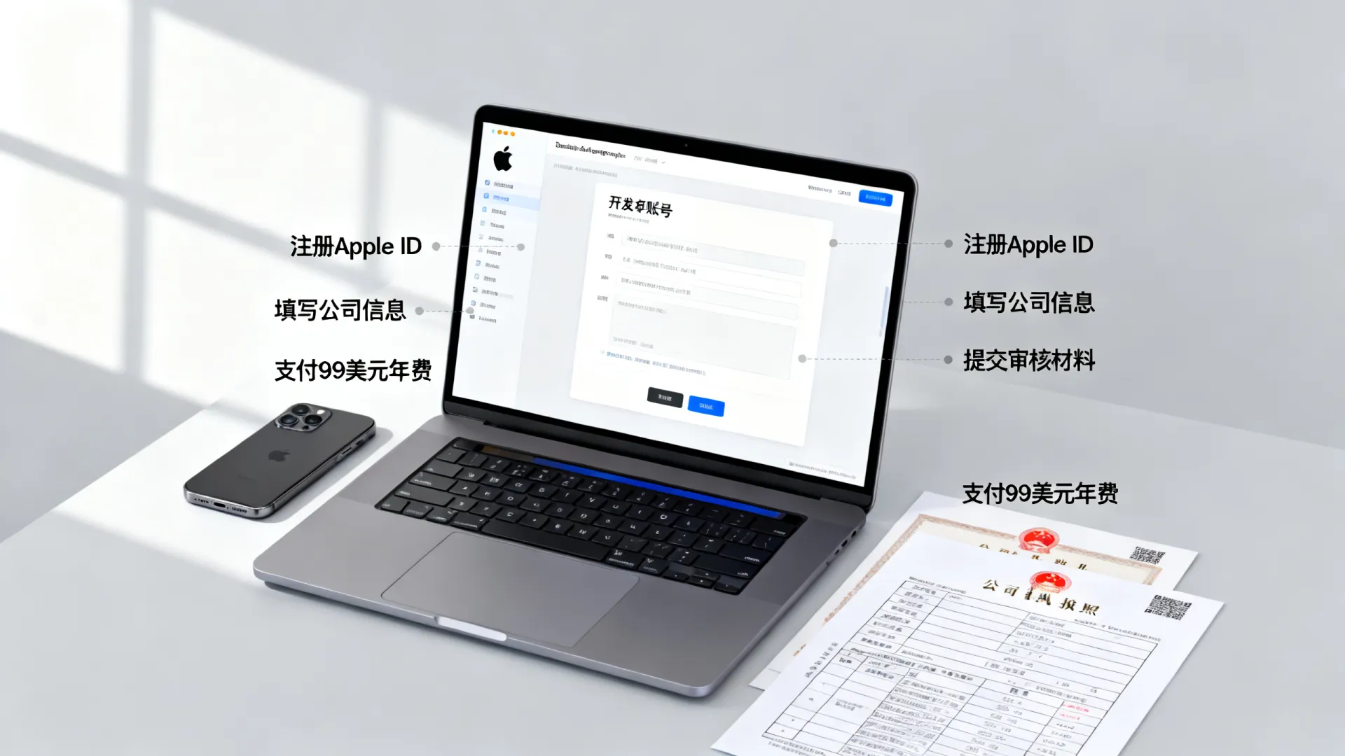 公司苹果开发者账号申请 公司苹果开发者账号申请