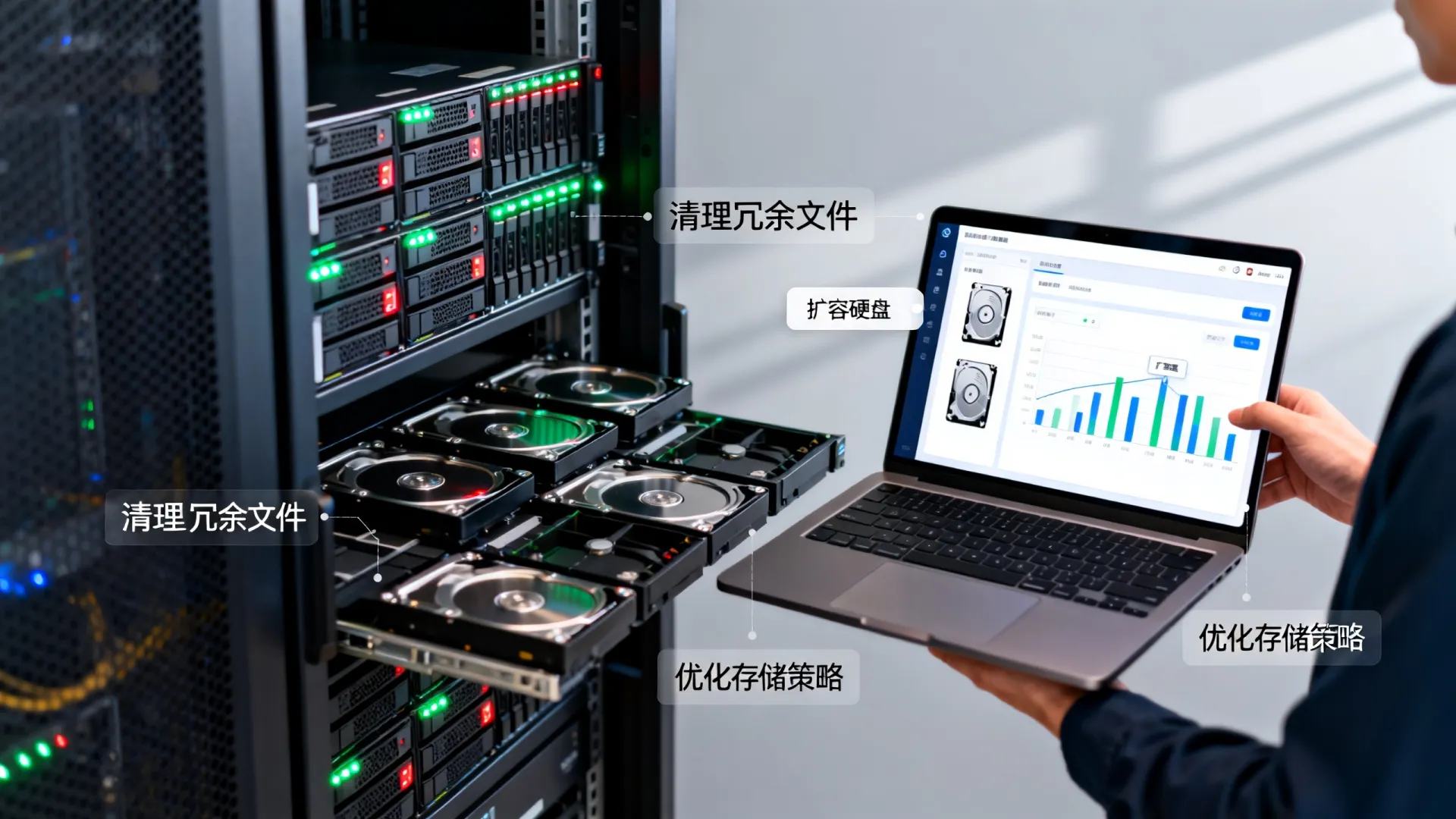 服务器硬盘占满怎么处理