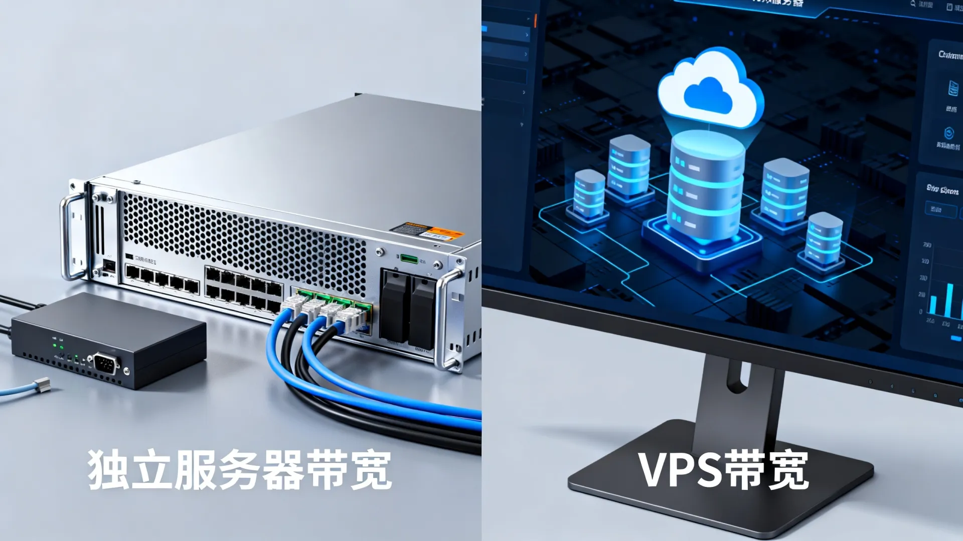 独立服务器带宽和VPS带宽区别在哪? 独立服务器带宽和VPS带宽区别在哪