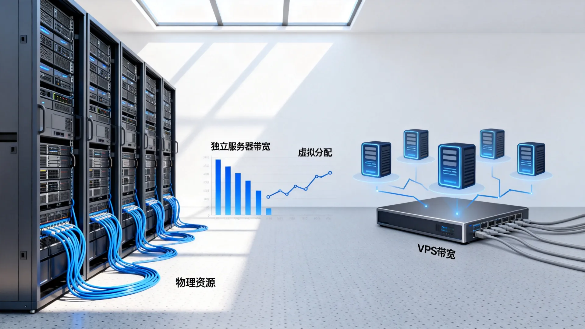 独立服务器带宽和VPS带宽区别在哪? 独立服务器带宽和VPS带宽区别在哪