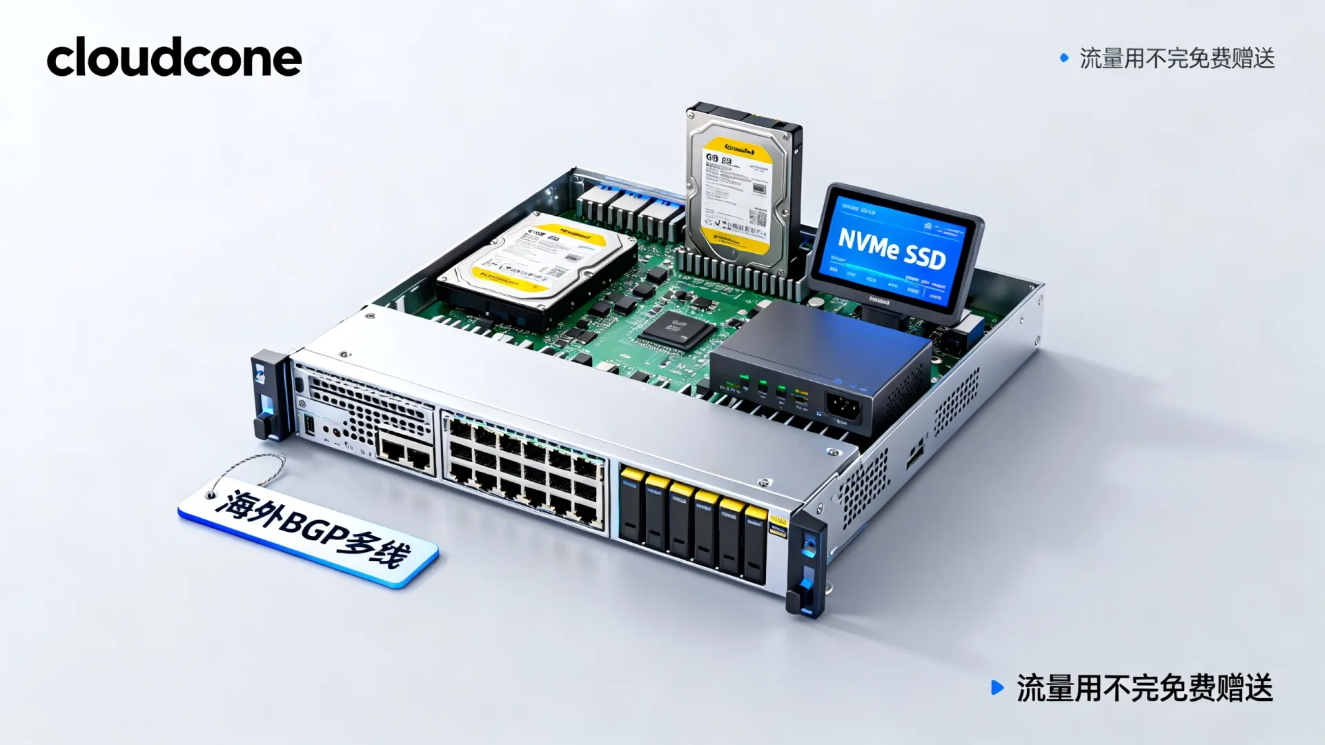 海外BGP多线 cloudcone - NVMe SSD,流量用不完,免费赠送 海外BGP多线 cloudcone