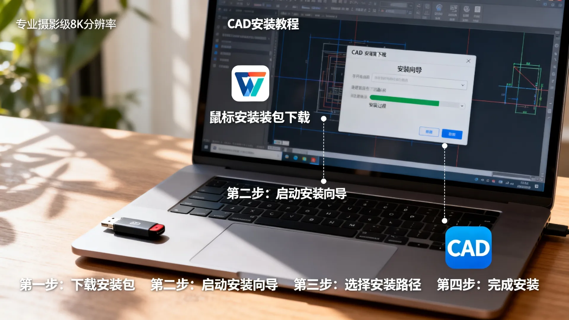 cad怎么安装到电脑教程图纸上 cad怎么安装到电脑教程图纸上