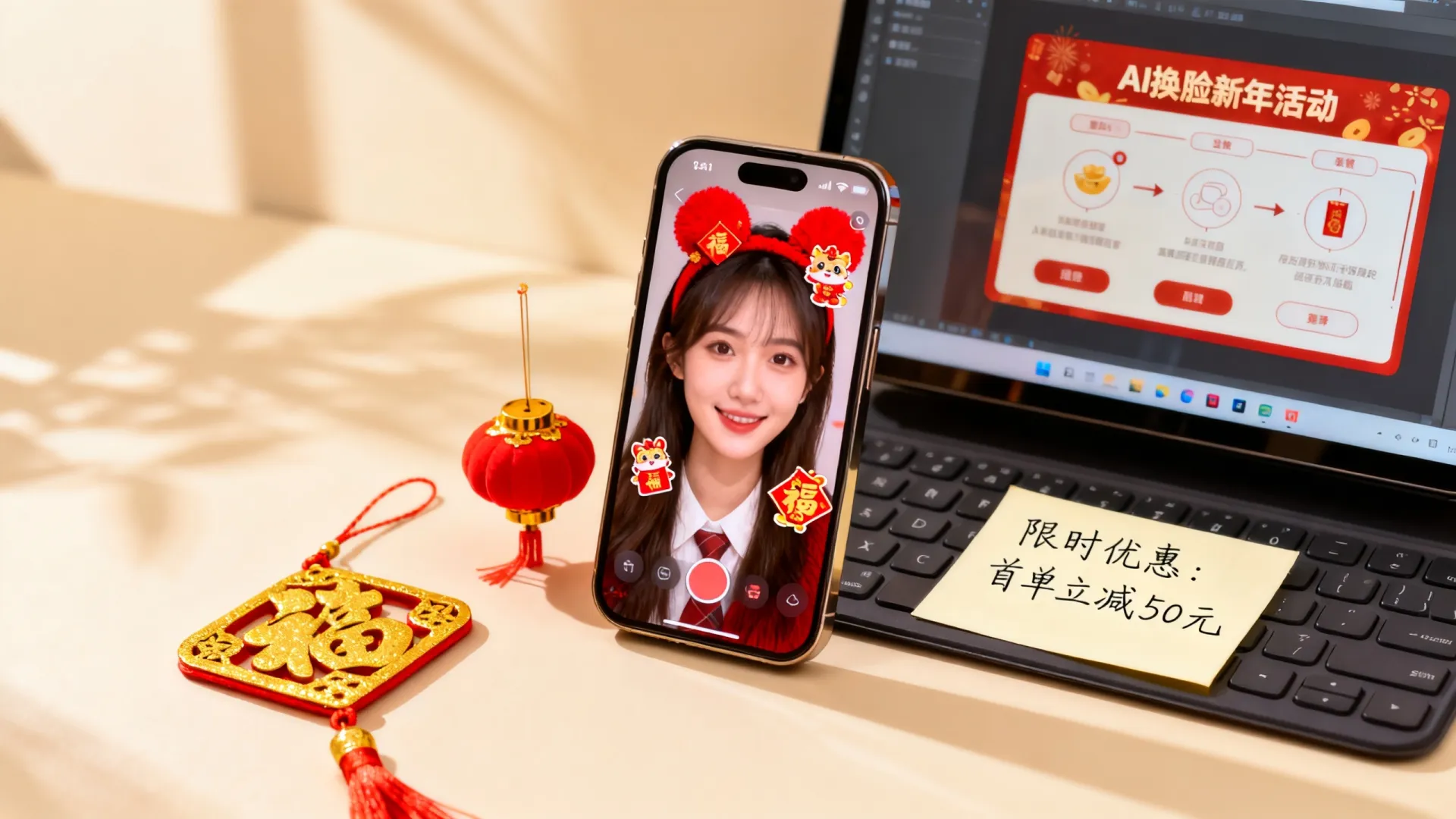 AI换脸新年促销 AI换脸新年促销