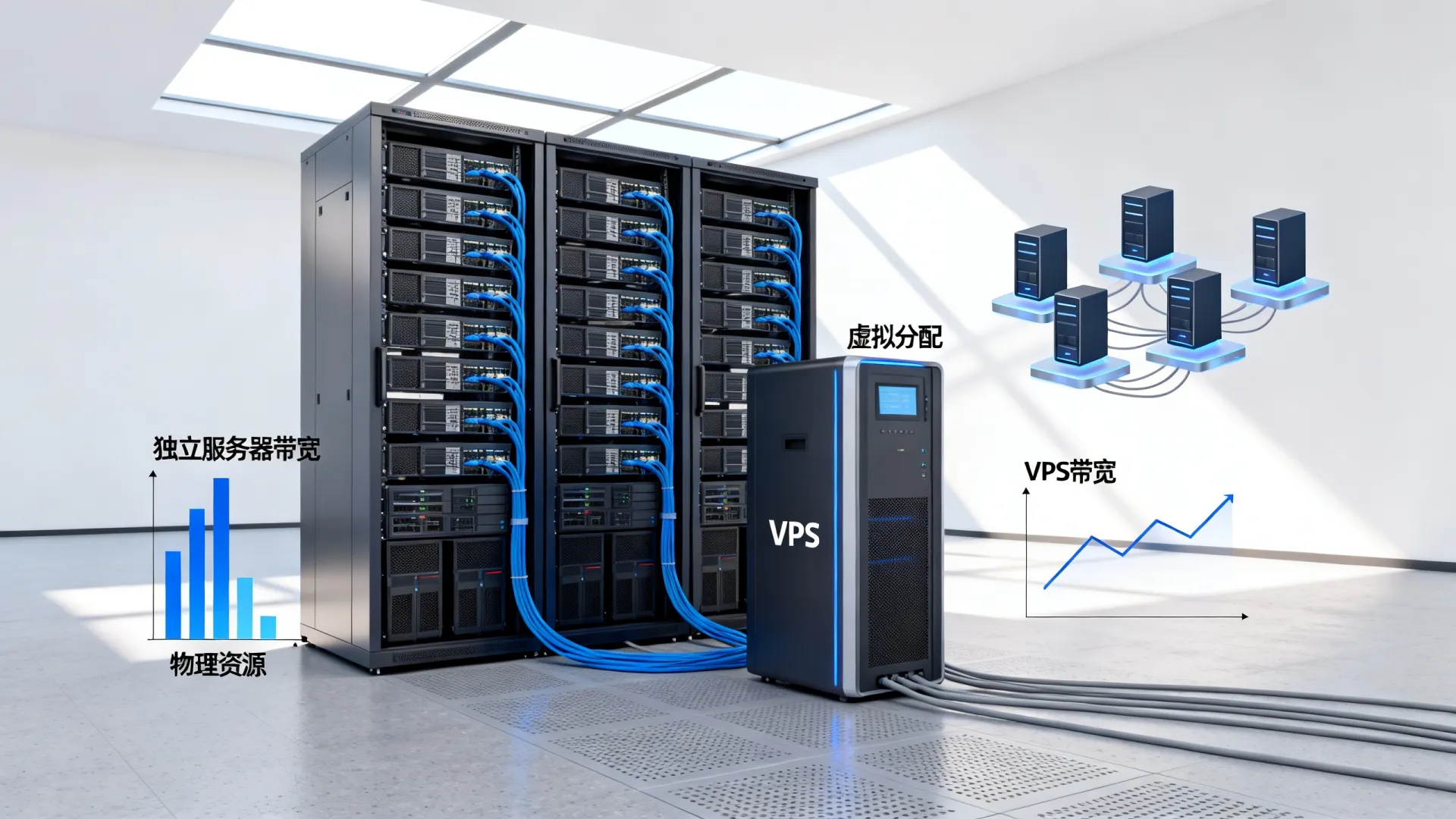 独立服务器带宽和VPS带宽区别在哪? 独立服务器带宽和VPS带宽区别在哪