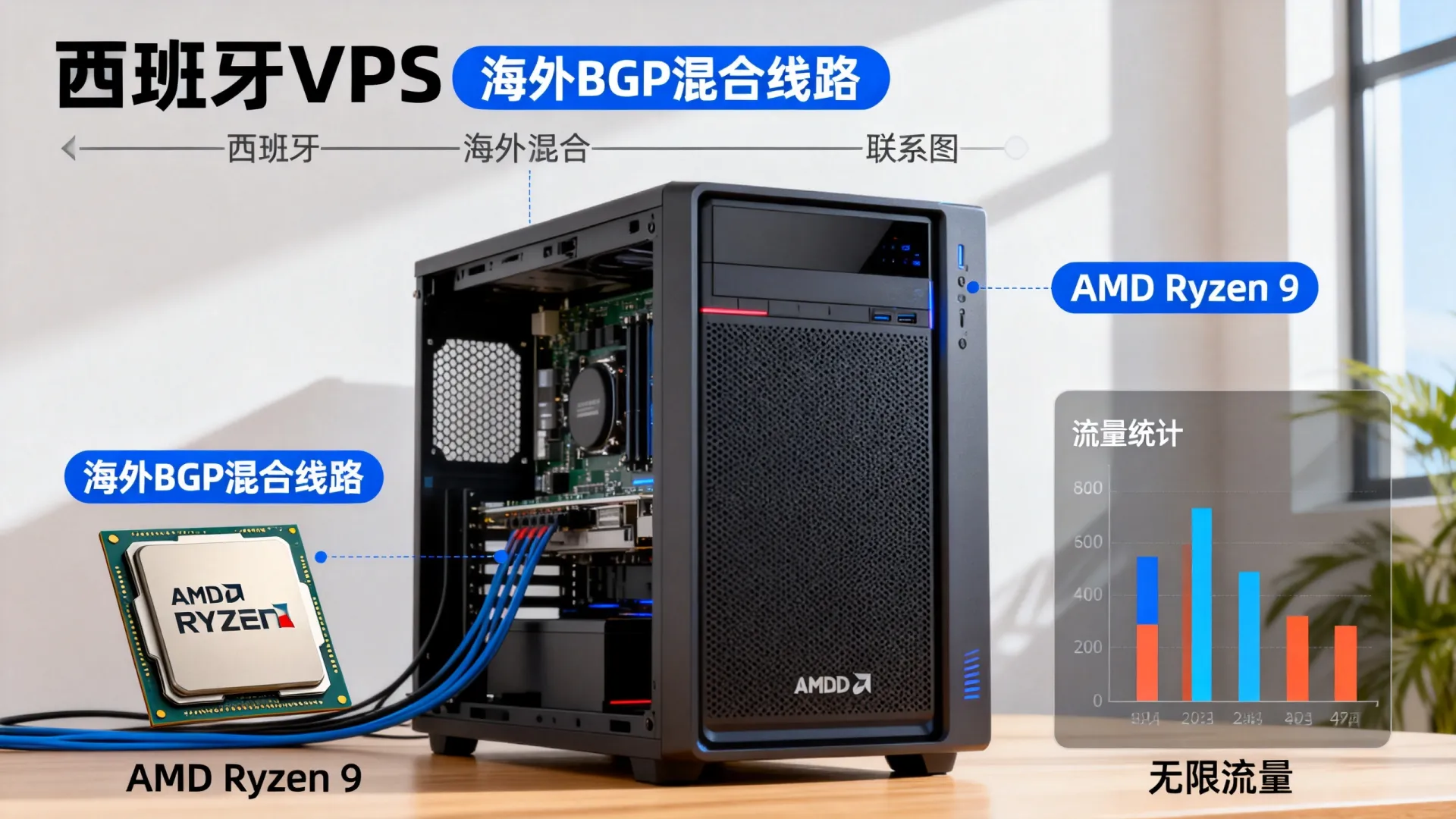 海外BGP混合线路 西班牙VPS