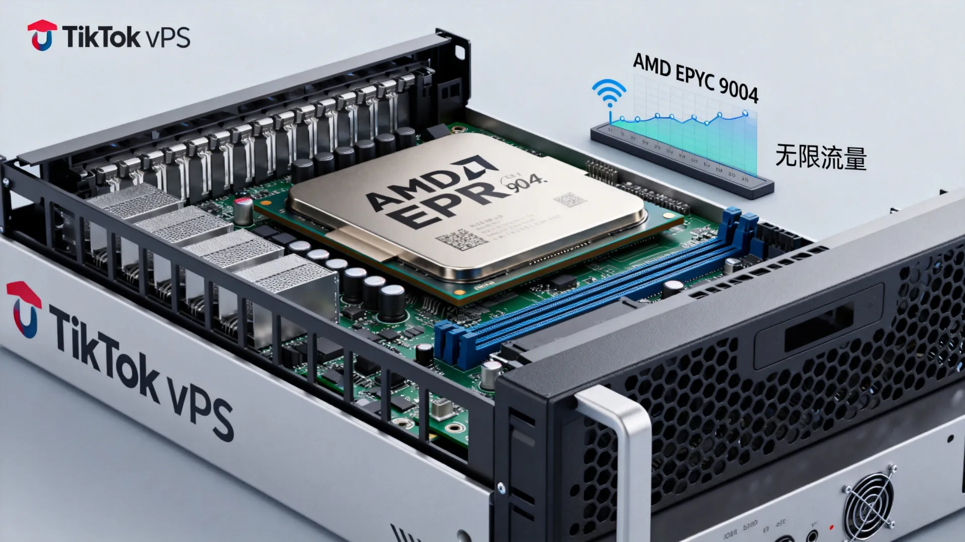 2026年 海外三网优化 Tiktok vps - AMD EPYC 9004,无限流量 2026年 海外三网优化 Tiktok vps
