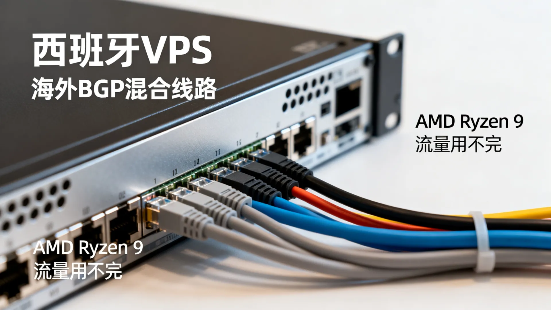 海外BGP混合线路 西班牙VPS - AMD Ryzen 9,流量用不完,仅需 海外BGP混合线路 西班牙VPS