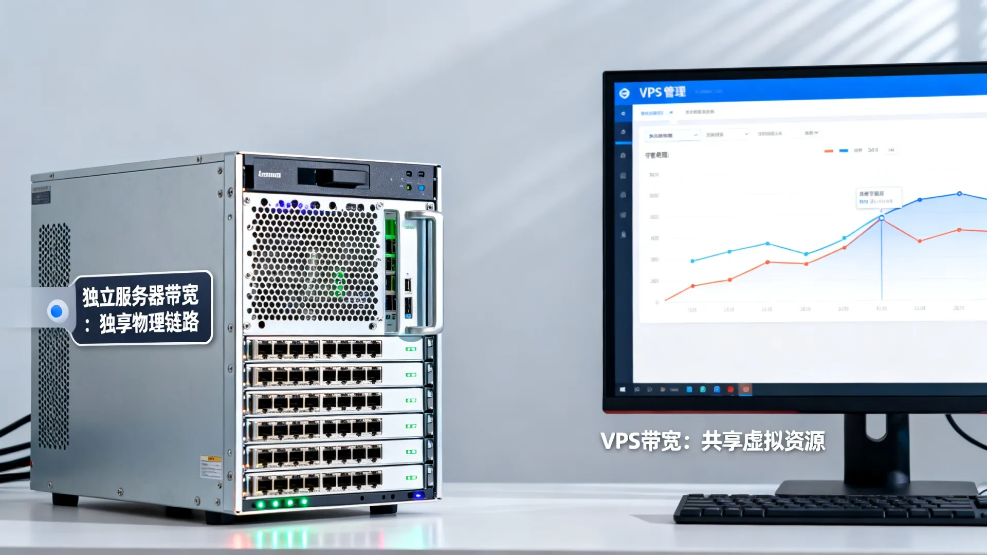 独立服务器带宽和VPS带宽区别在哪? 独立服务器带宽和VPS带宽区别在哪