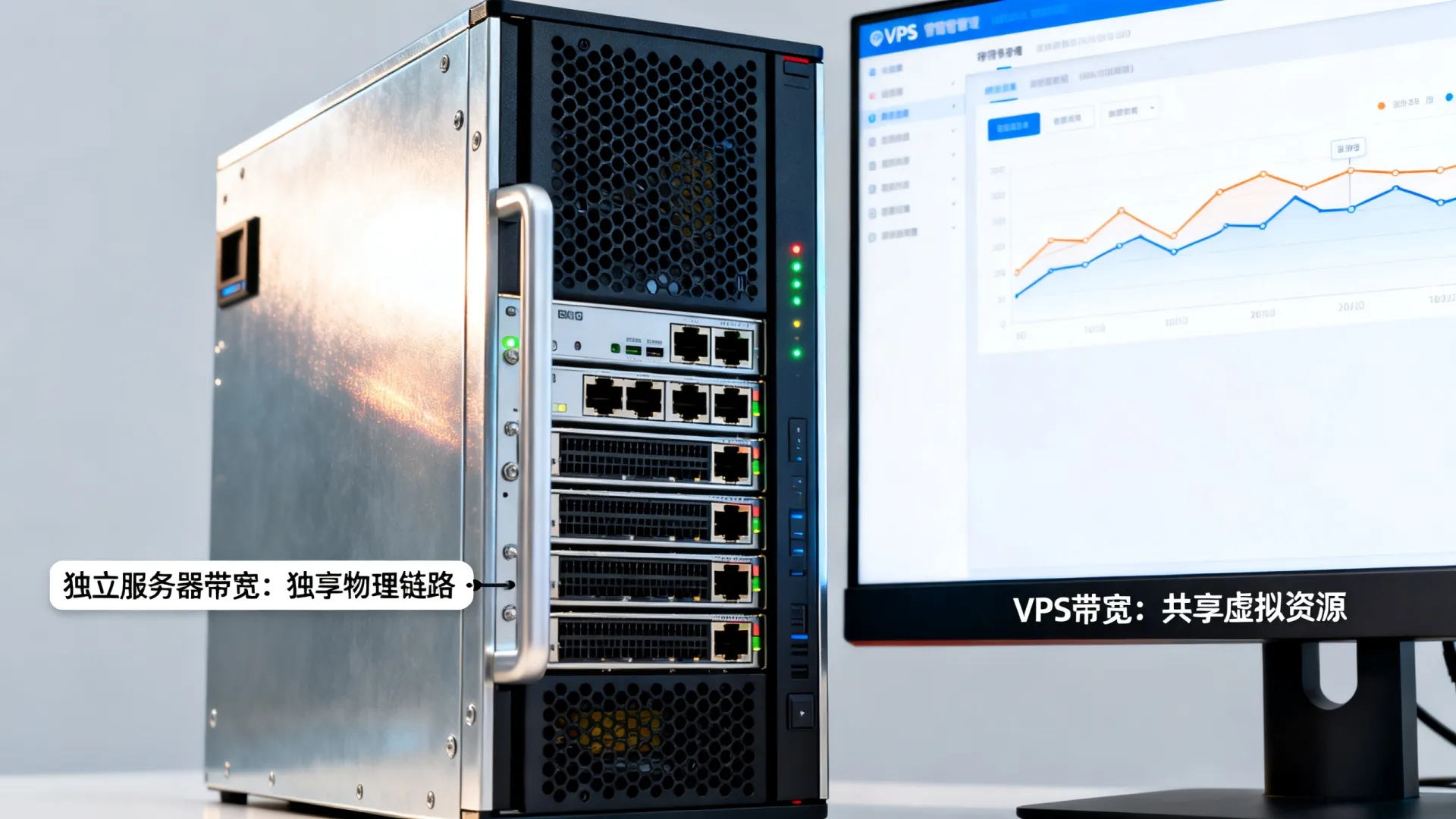 独立服务器带宽和VPS带宽区别在哪? 独立服务器带宽和VPS带宽区别在哪