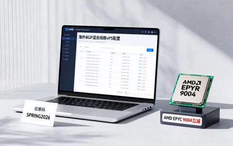 2026春季海外BGP混合线路vps优惠码怎么用？AMD EPYC 9004立减活动靠谱吗？